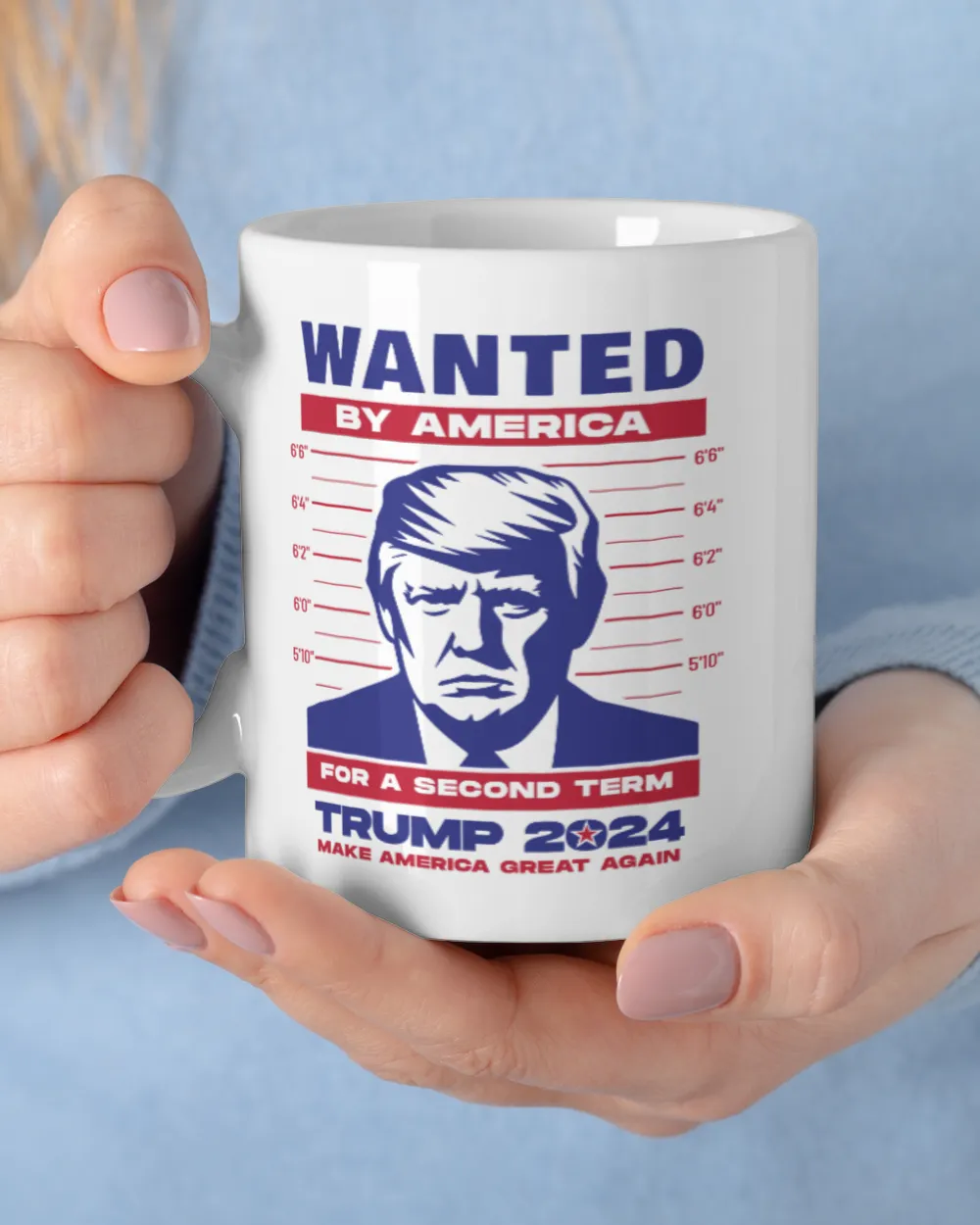 Wanted By America White Mug white 11oz