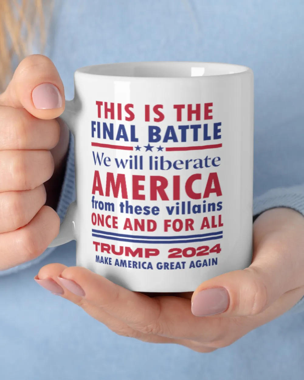 This is the final Battle-01 White Mug white 11oz