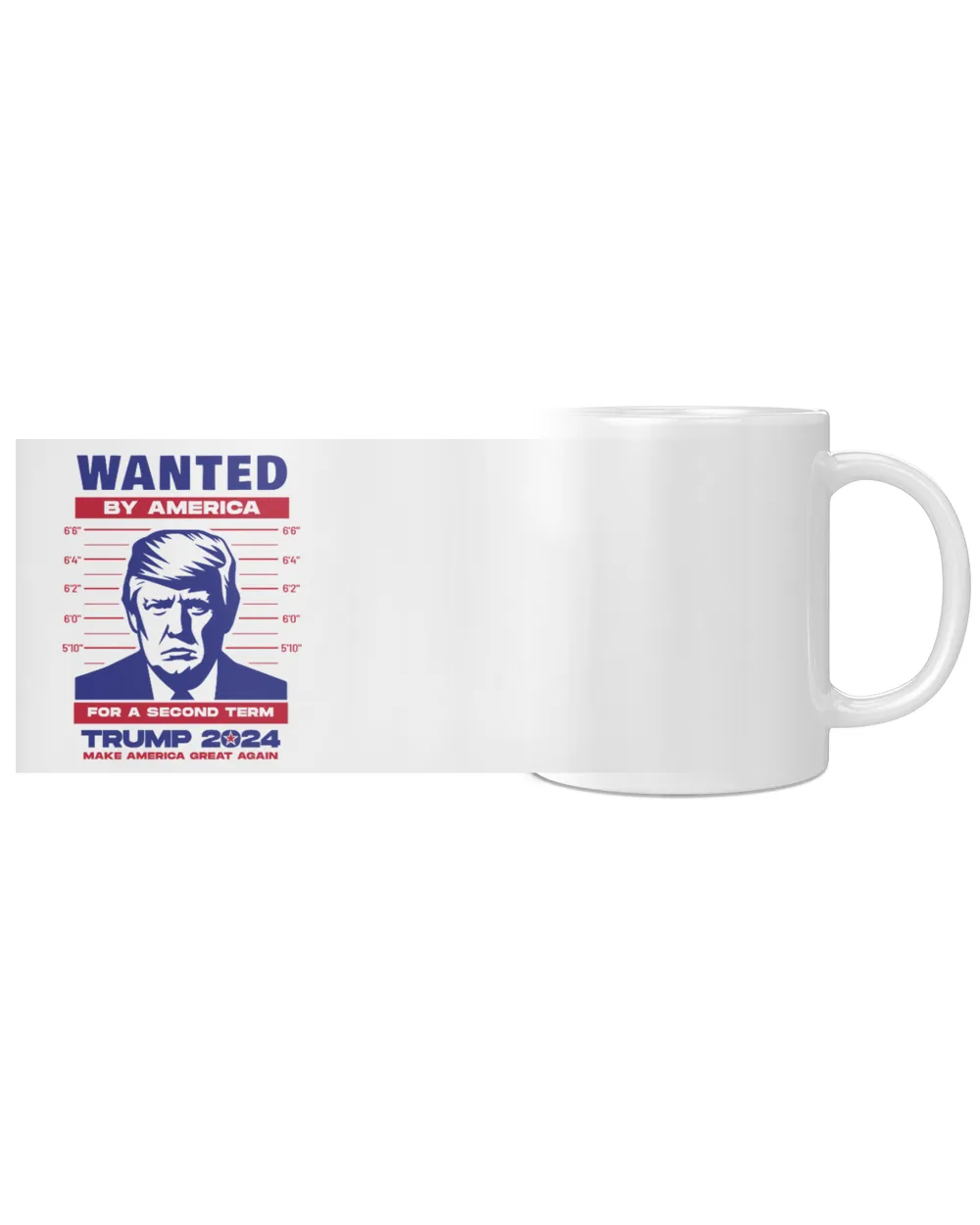 Wanted By America White Mug white 11oz