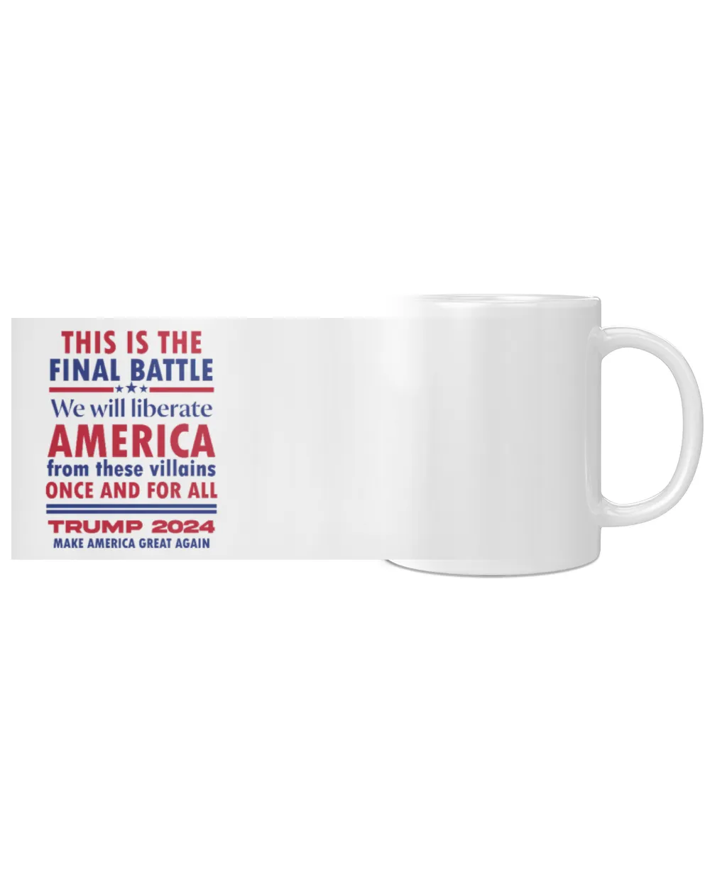 This is the final Battle-01 White Mug white 11oz