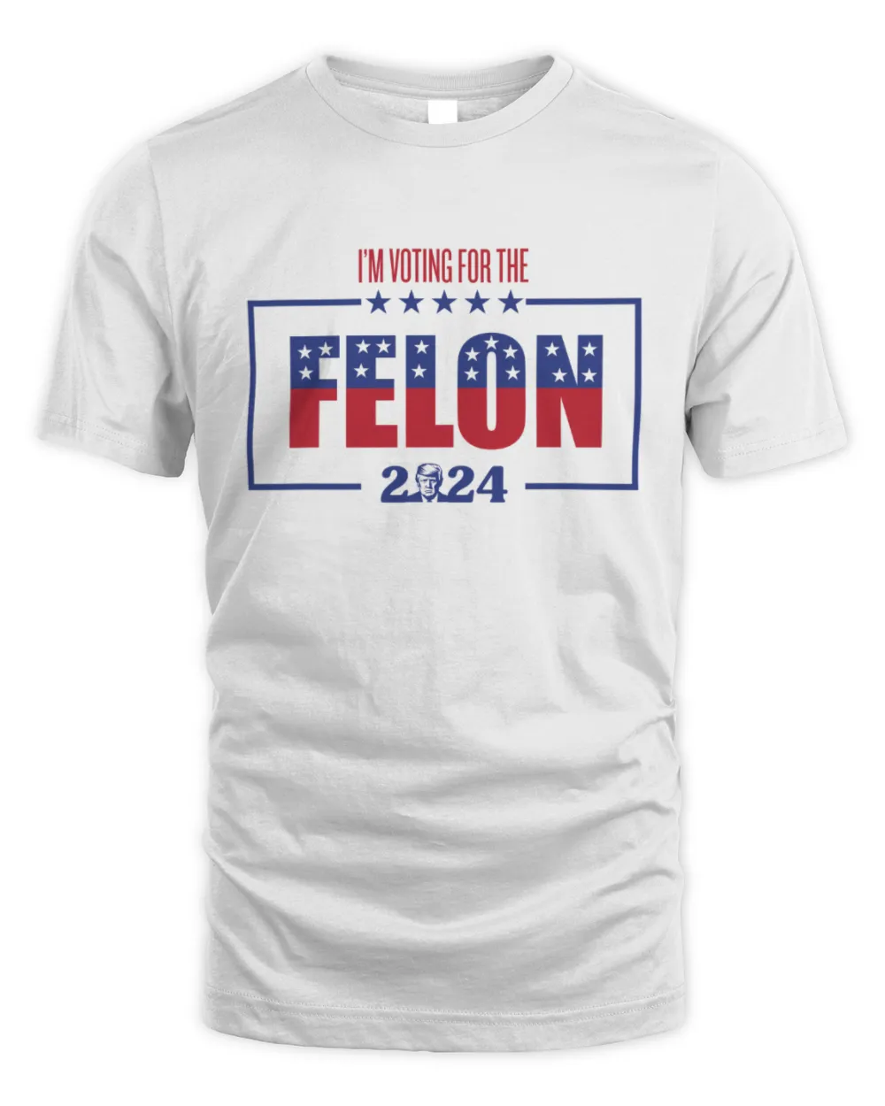 Im Voting For the Felon 3 Unisex Standard T-Shirt white s
