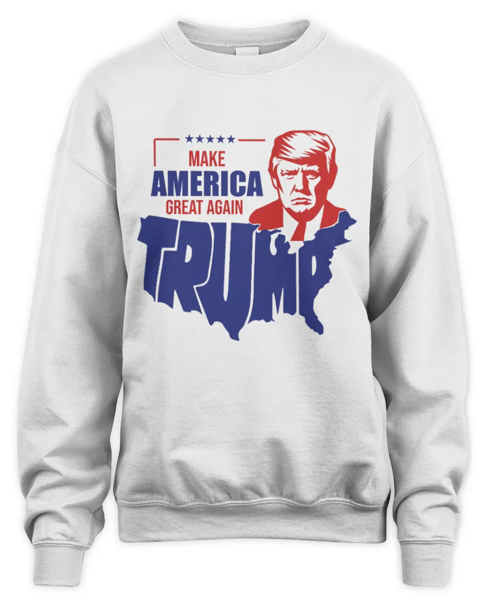 Trump Map Unisex Sweatshirt white s