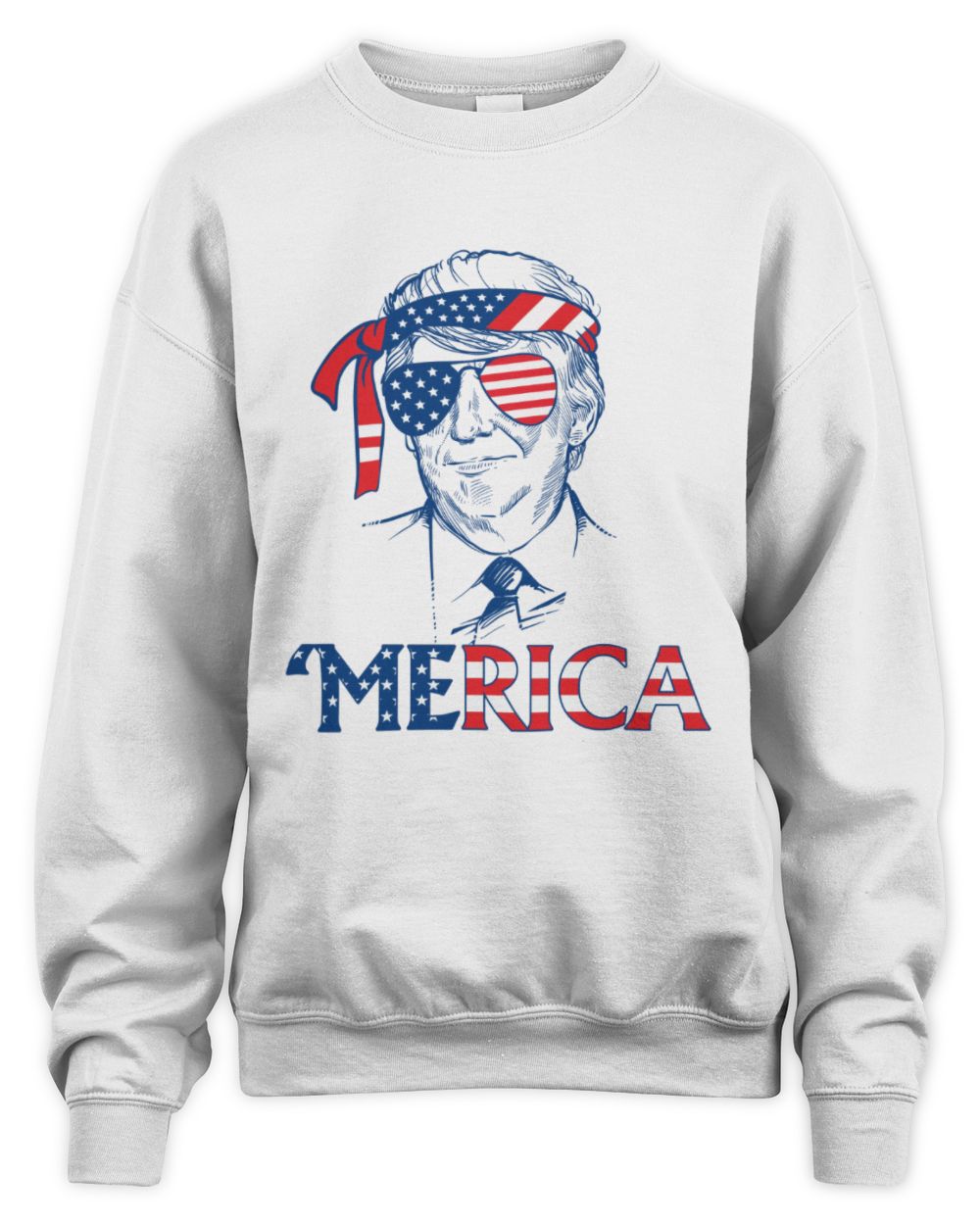 Trump merica Unisex Sweatshirt white s
